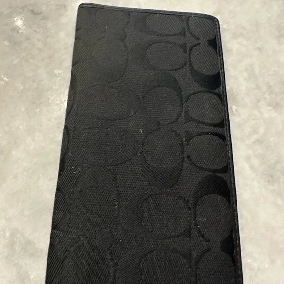 Coach Black Signature Long checkbook Wallet - Picture 2 of 4